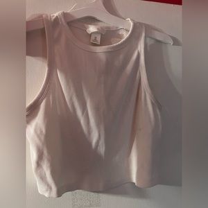 White ribbed tank top